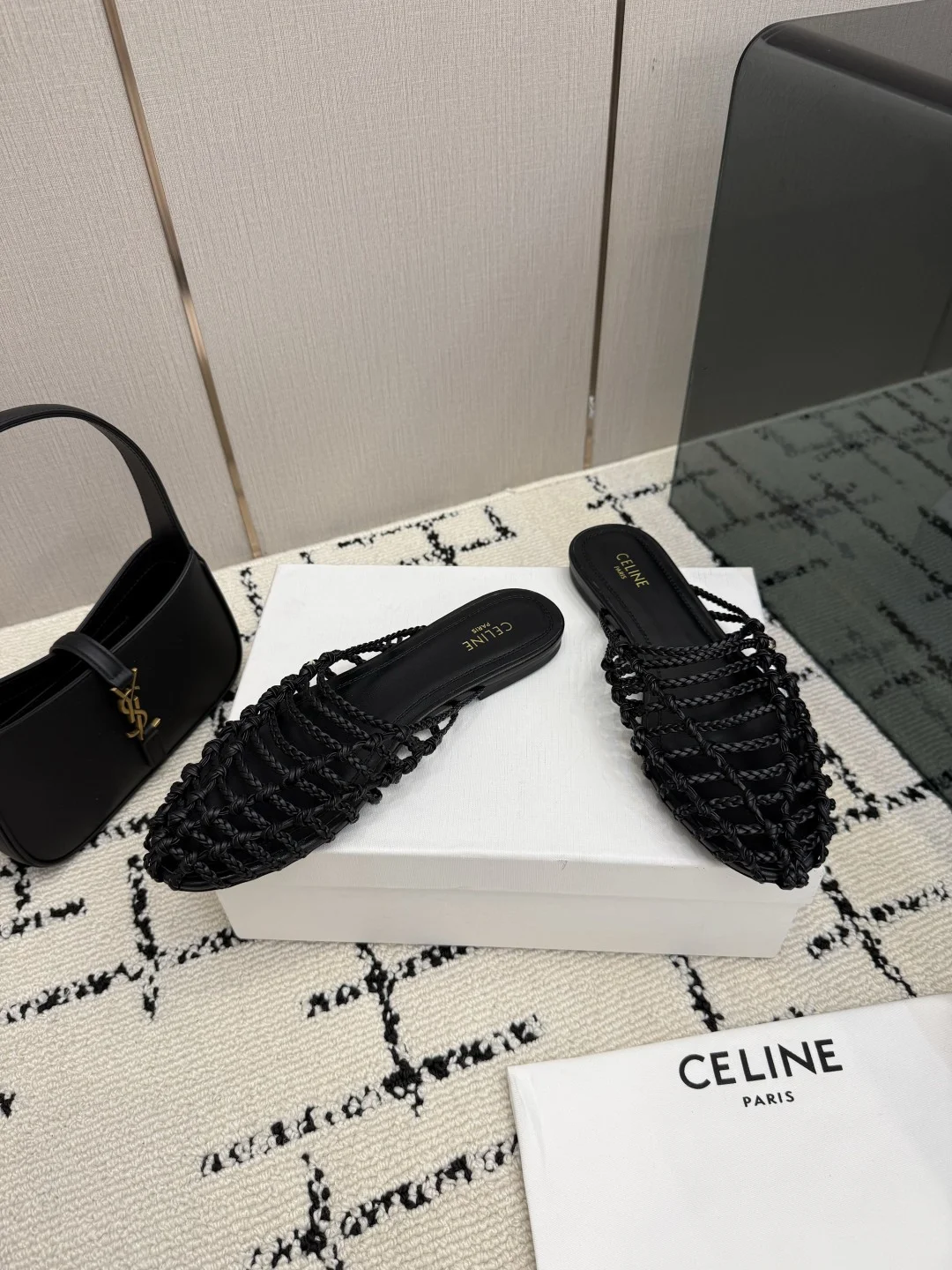 CELINE Mules Leather Black EU35-40 B70202609110294 - Image 3