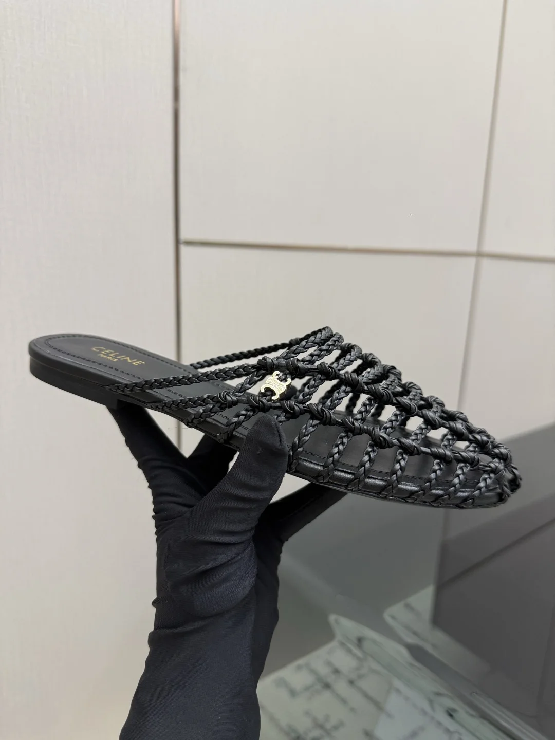 CELINE Mules Leather Black EU35-40 B70202609110294 - Image 7