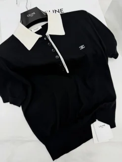 Alternative view of CELINE Polos Black-White S-L C15202609063631