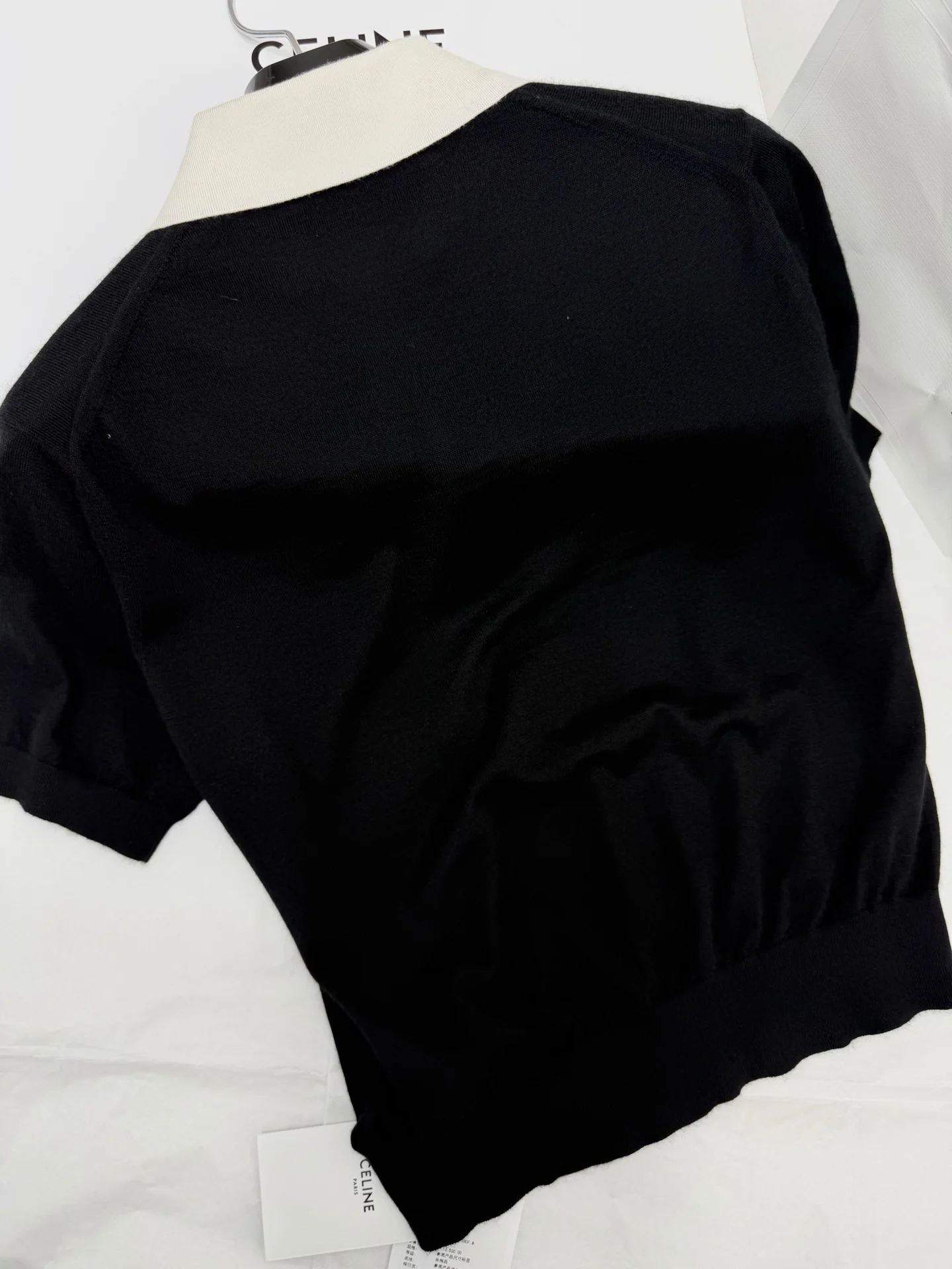CELINE Polos Black-White S-L C15202609063631 - Image 9