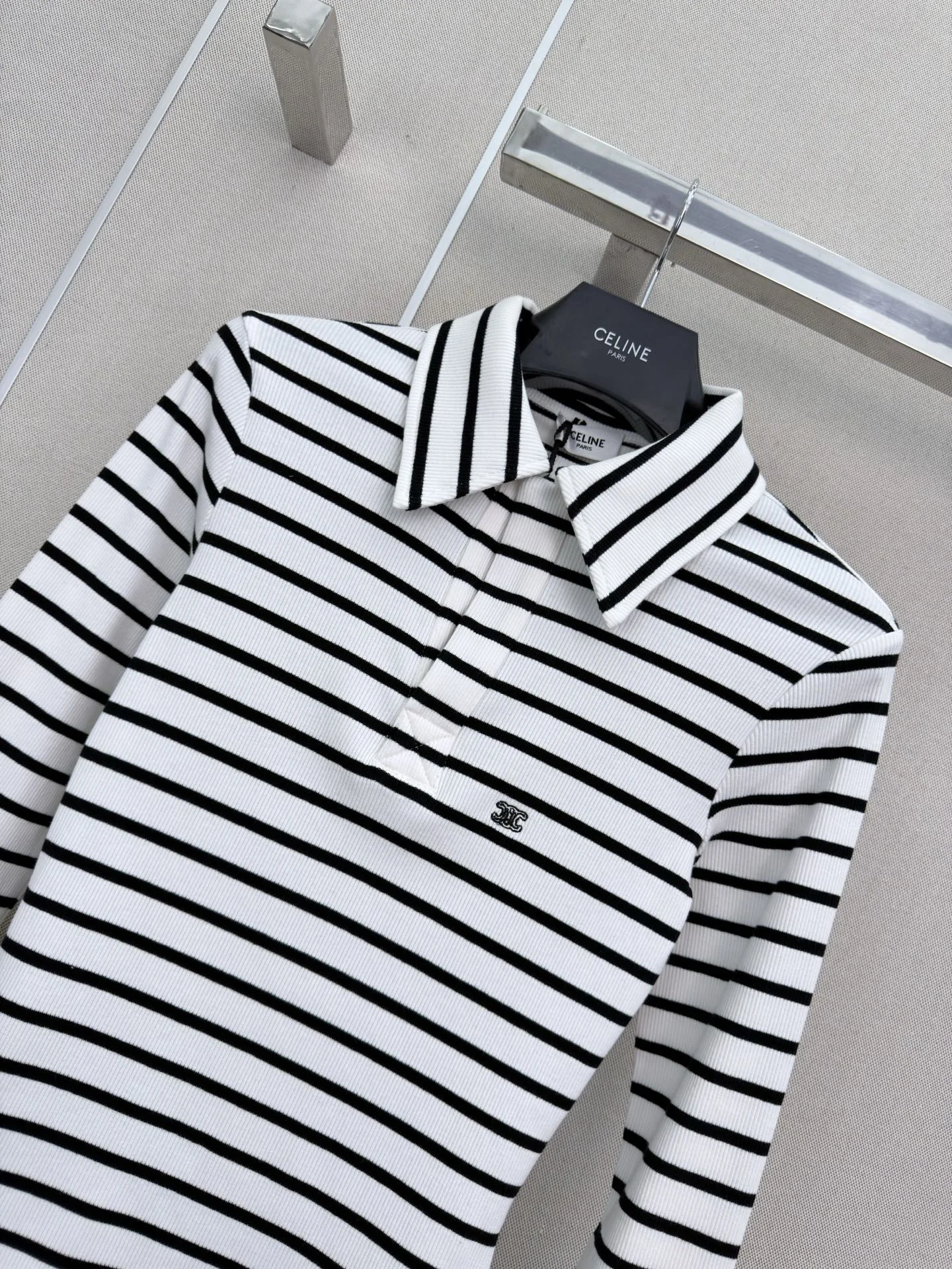 CELINE Polos White-Black S-L A60202609063481 - Image 2
