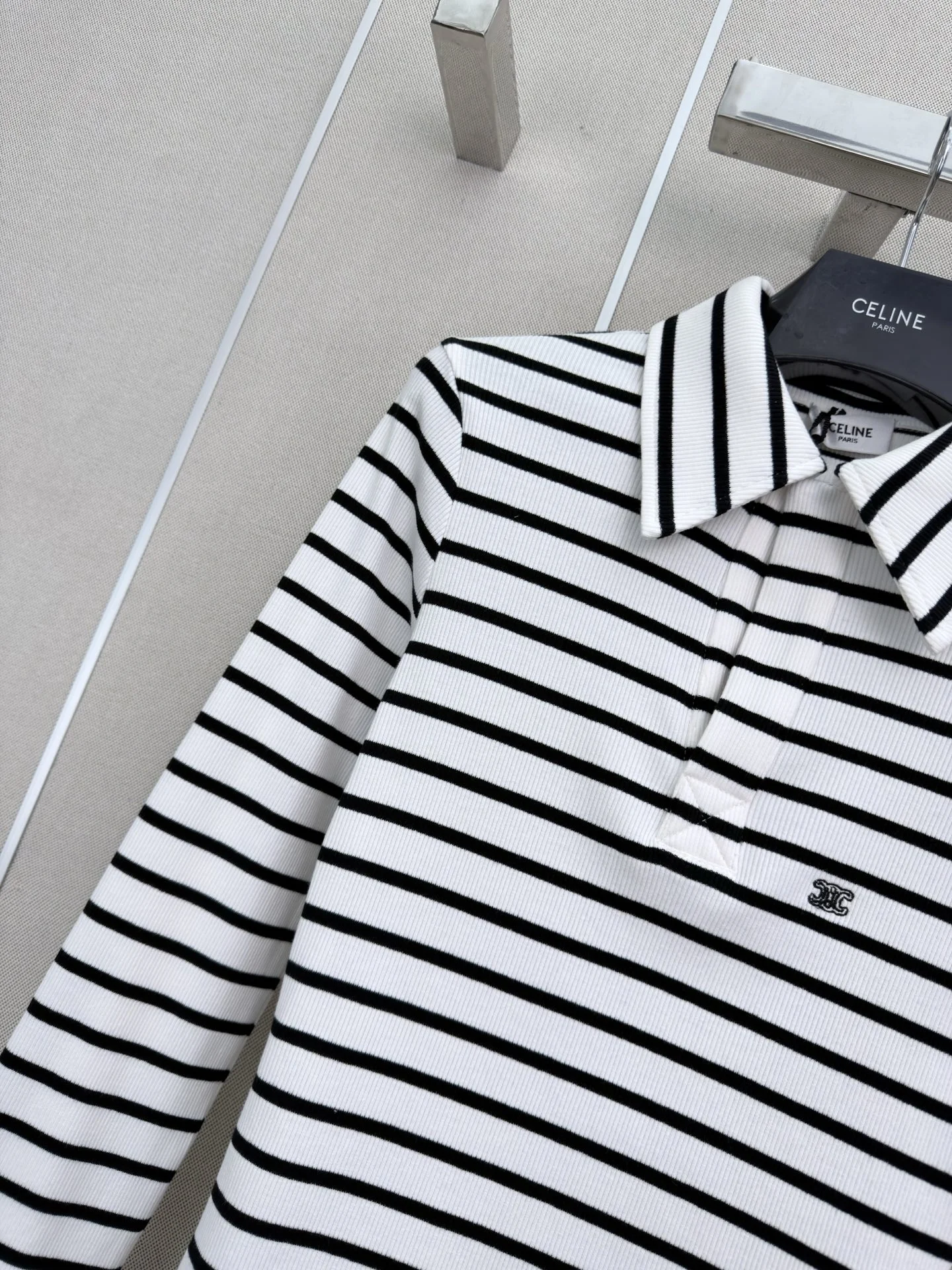 CELINE Polos White-Black S-L A60202609063481 - Image 3