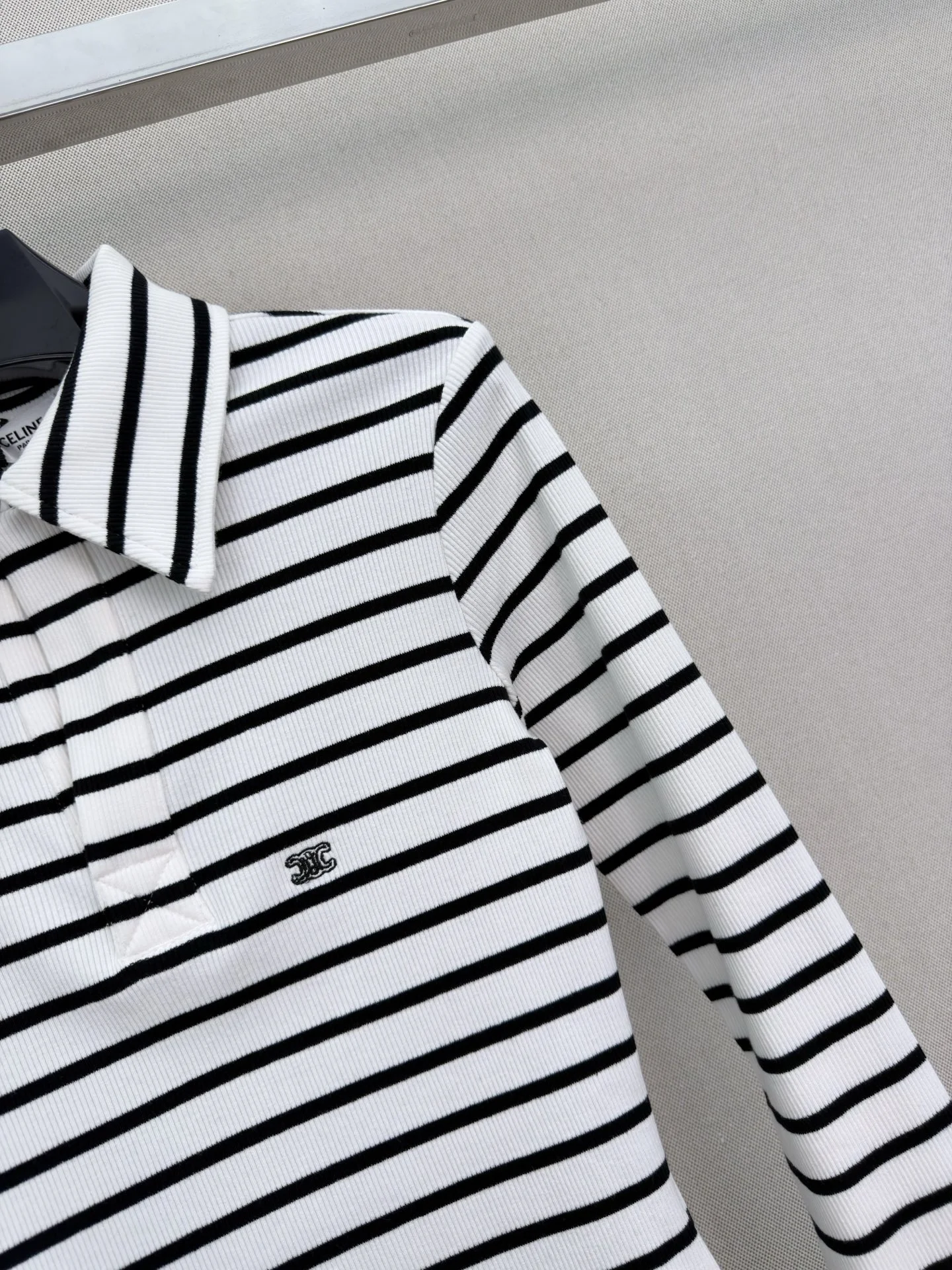 CELINE Polos White-Black S-L A60202609063481 - Image 4