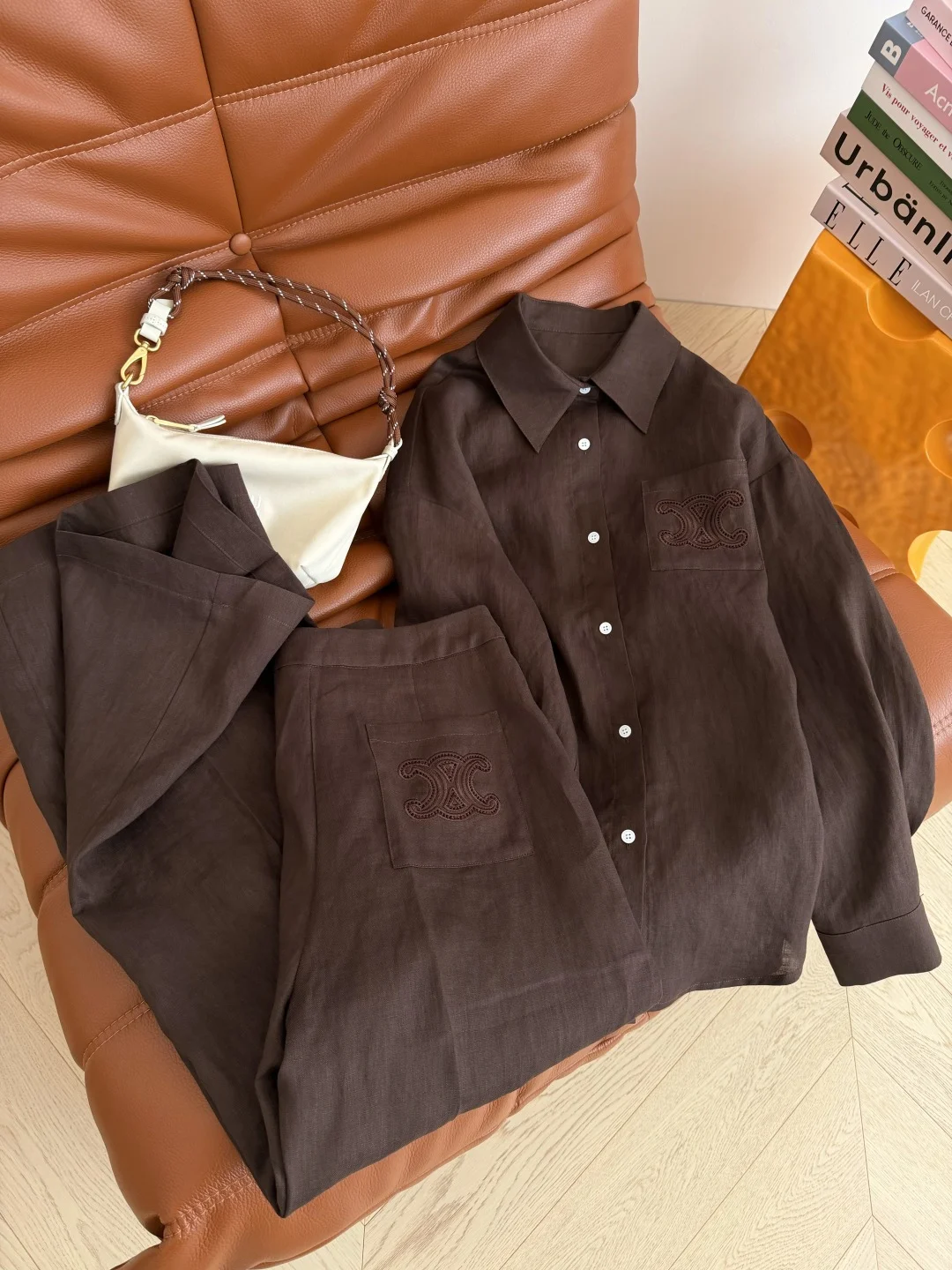 CELINE Shirts Brown S-L B75202609061747