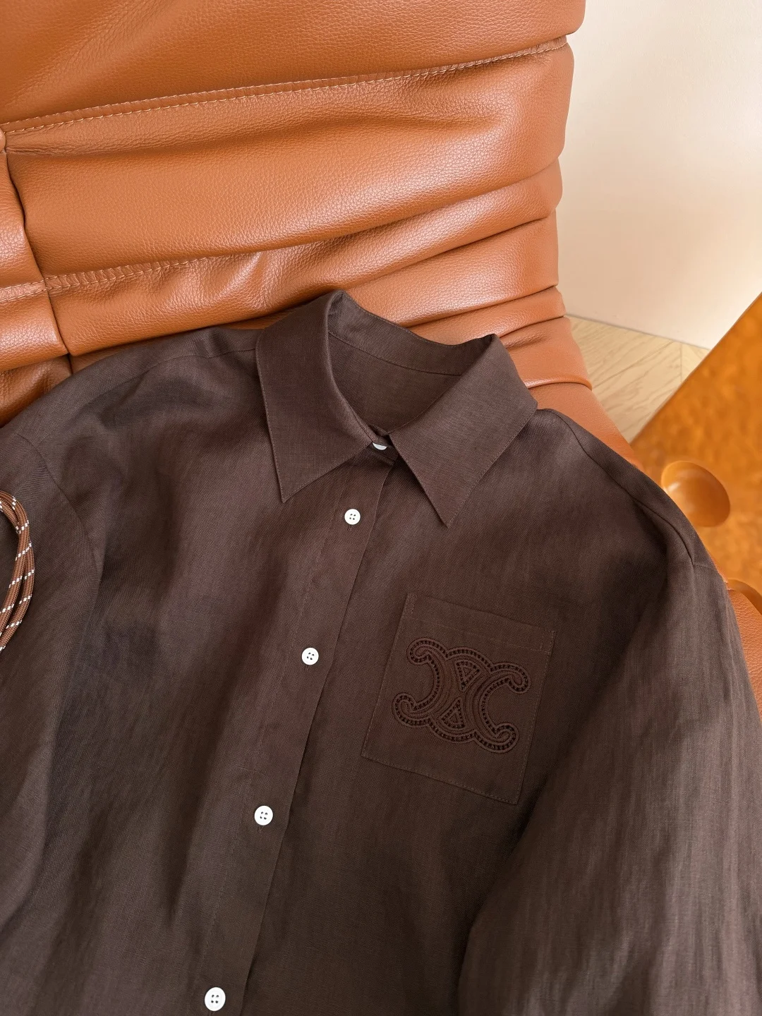 CELINE Shirts Brown S-L B75202609061747 - Image 4