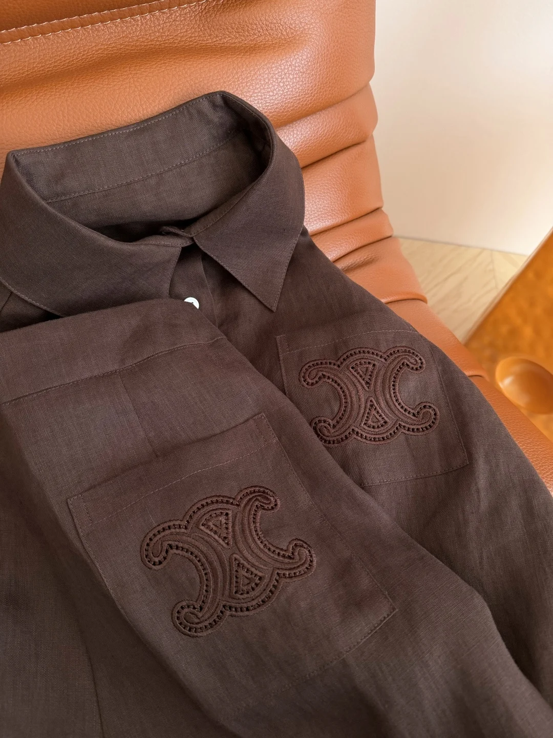 CELINE Shirts Brown S-L B75202609061747 - Image 5