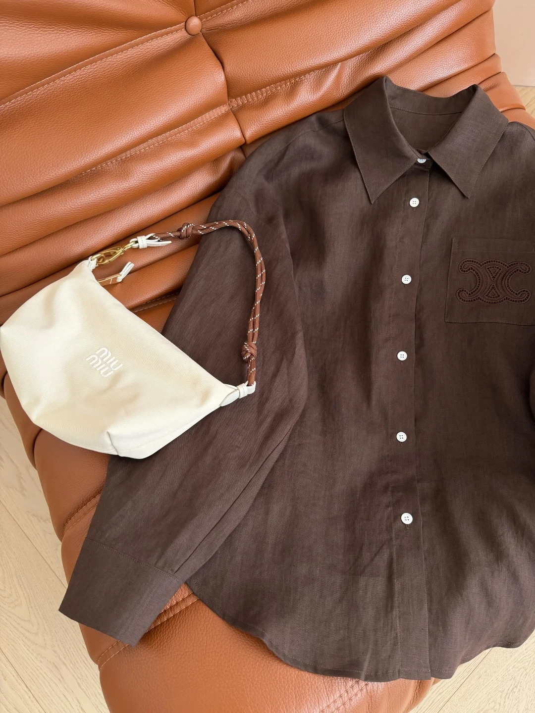 CELINE Shirts Brown S-L B75202609061747 - Image 6