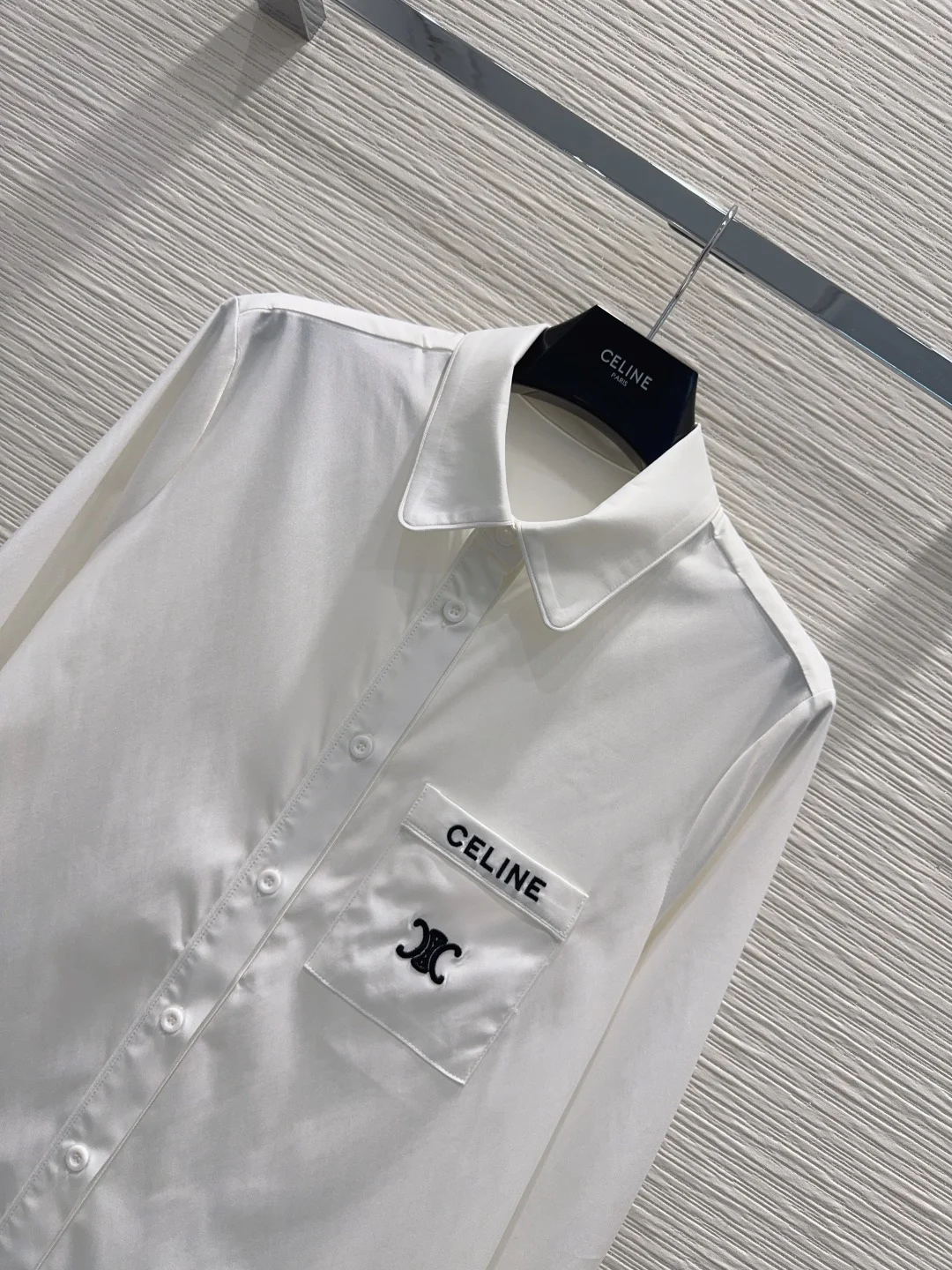 CELINE Shirts White-Black S-L B45202609061922 - Image 2