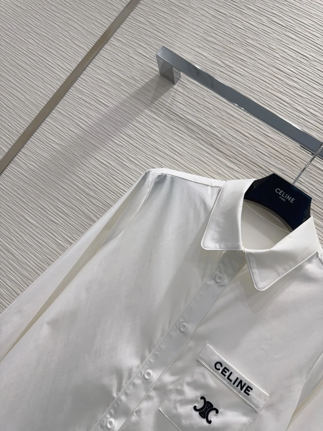 CELINE Shirts White-Black S-L B45202609061922 - Image 3