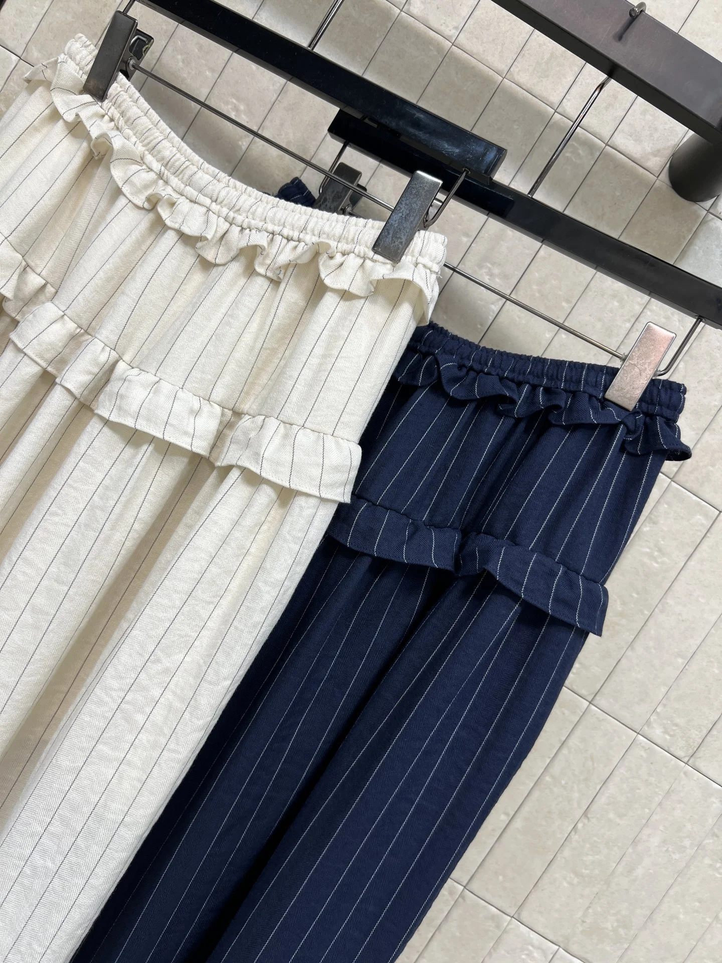 CELINE Skirts Cream-Navy S-M-L B55202609062491 - Image 8