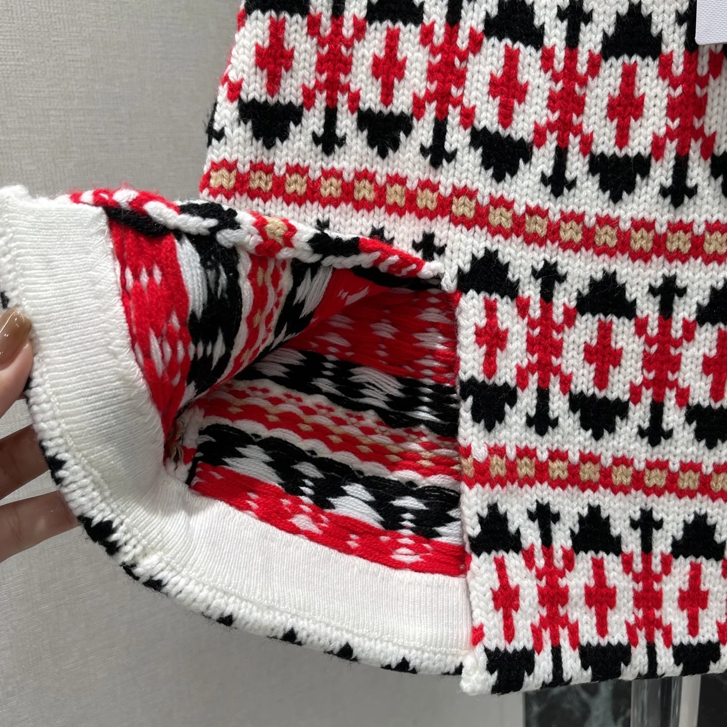 CELINE Skirts White-Red-Black S-L B10202609061653 - Image 5