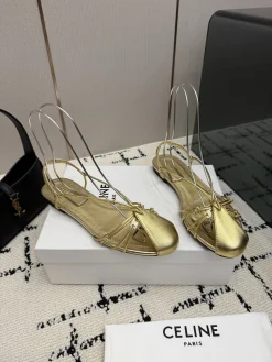 Alternative view of CELINE Slides Leather Gold EU35-40 B70202609110287