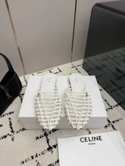 CELINE Slides Leather White EU35-40 B70202609110292
