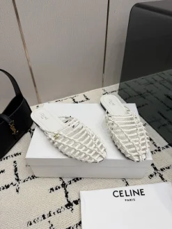 Alternative view of CELINE Slides Leather White EU35-40 B70202609110292