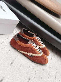 Alternative view of CELINE Sneakers Brown-Orange B71202609111560