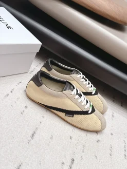 Alternative view of CELINE Sneakers Suede Sheepskin Beige-Black EU35-39 B71202609111557