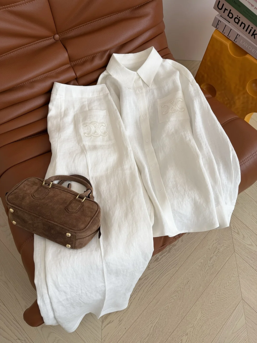 CELINE Suits Brown-White S-L C25202609061749 - Image 4