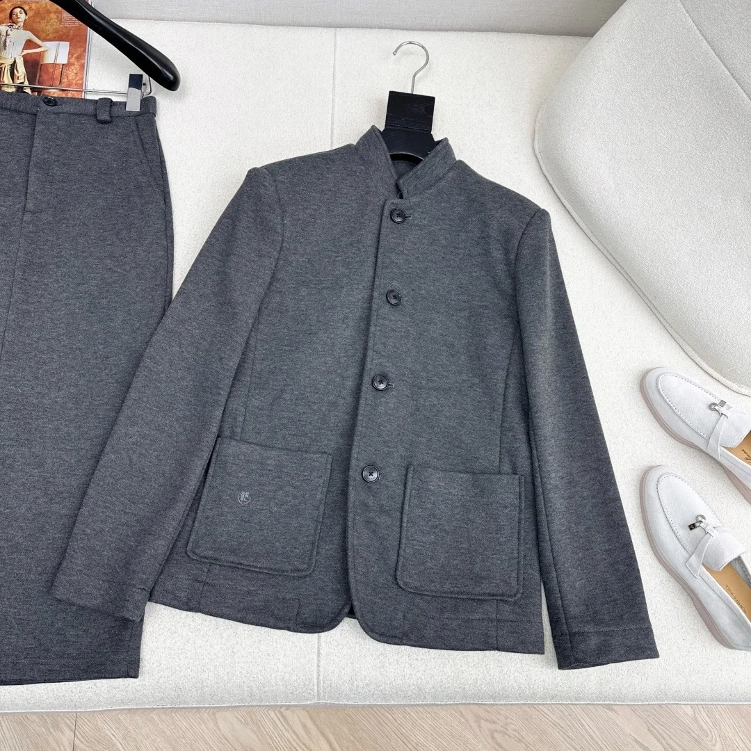CELINE Suits Cotton Blend Gray S-M-L C45202609062241 - Image 2