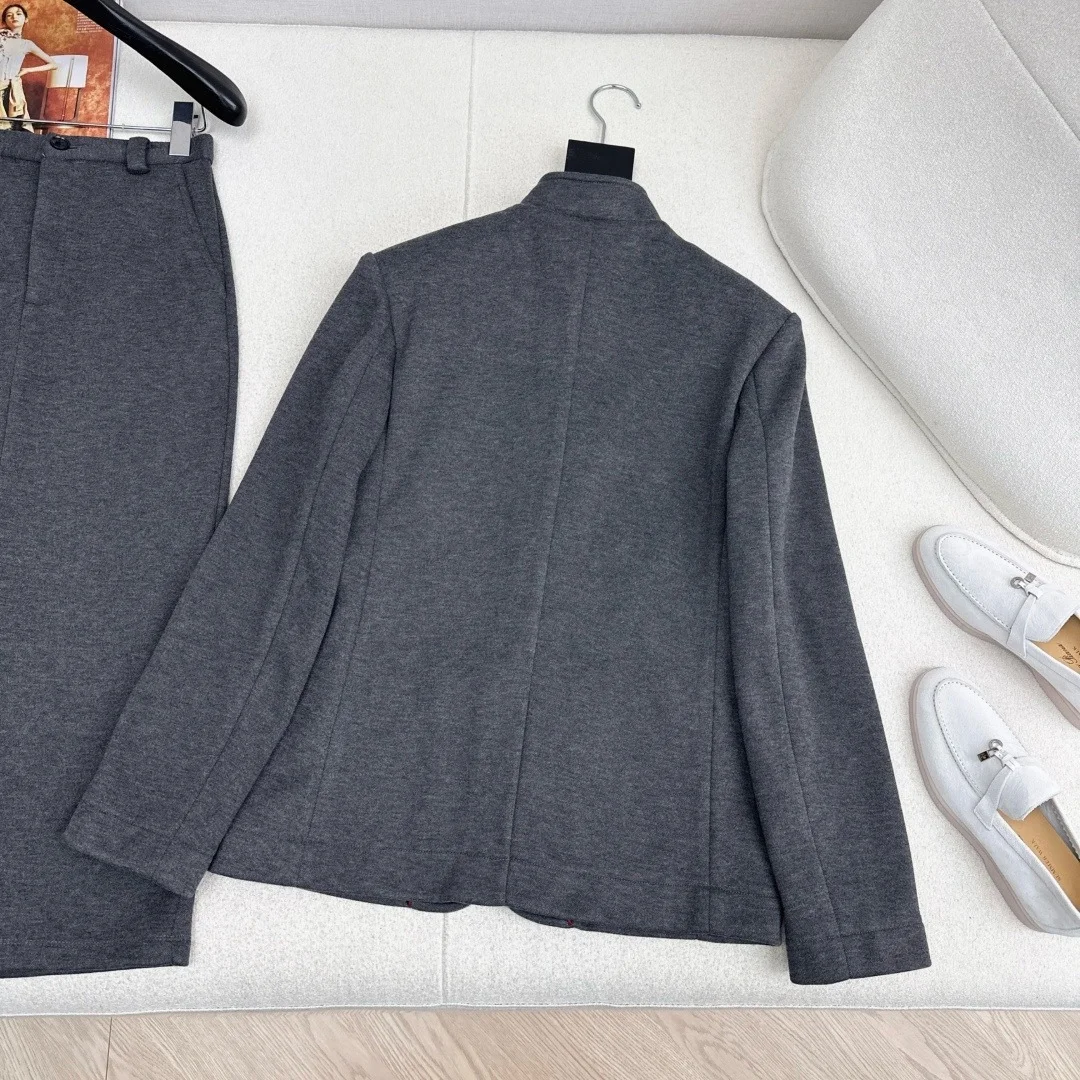 CELINE Suits Cotton Blend Gray S-M-L C45202609062241 - Image 8
