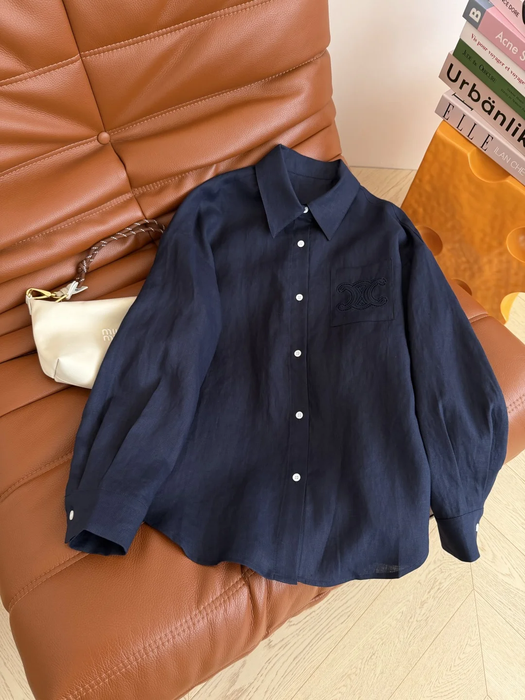 CELINE Suits Navy-Brown-White S-L B75202609061748 - Image 4