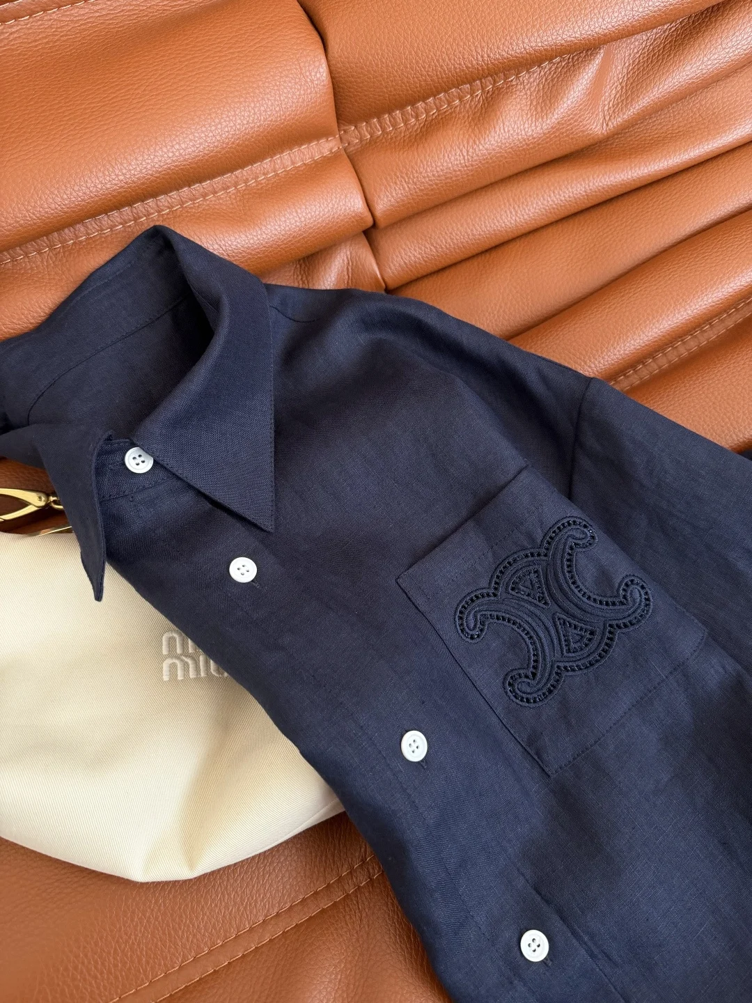 CELINE Suits Navy-Brown-White S-L B75202609061748 - Image 7