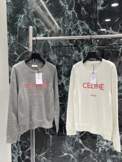 CELINE Sweaters Grey-White S-L B30202609061650