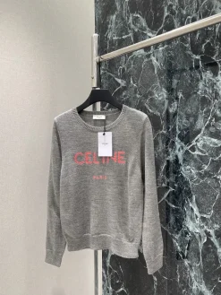 Alternative view of CELINE Sweaters Grey-White S-L B30202609061650