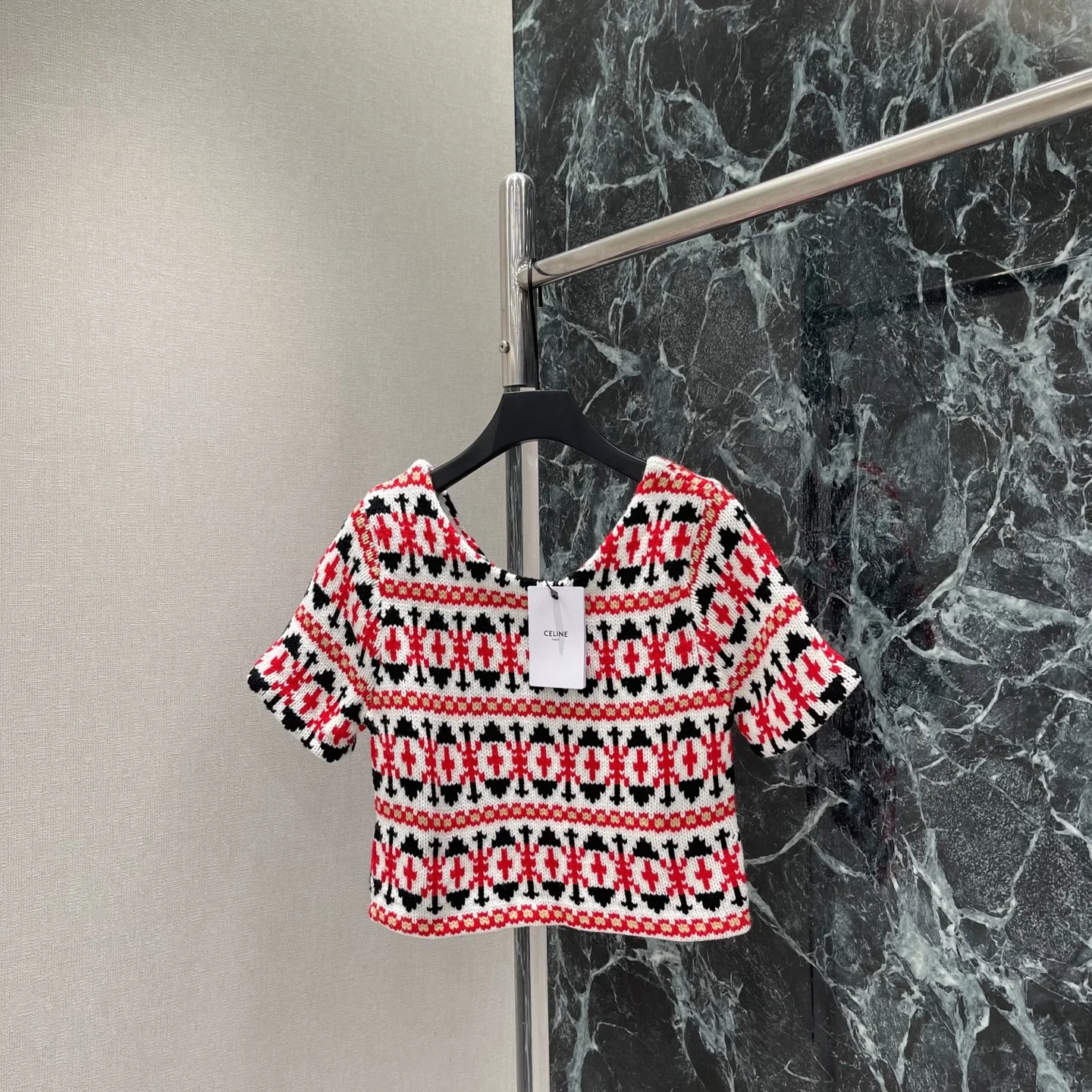 CELINE Sweaters White-Red-Black S-L B30202609061652