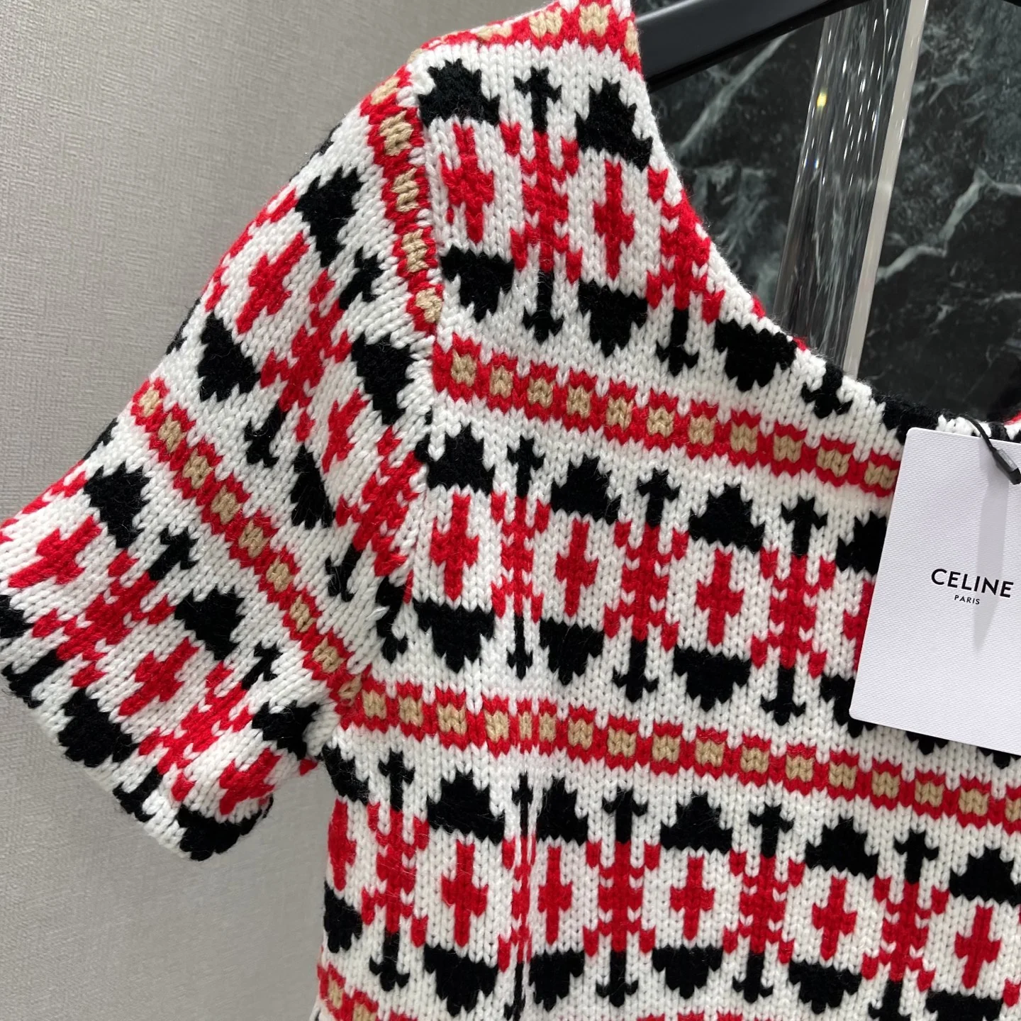 CELINE Sweaters White-Red-Black S-L B30202609061652 - Image 4