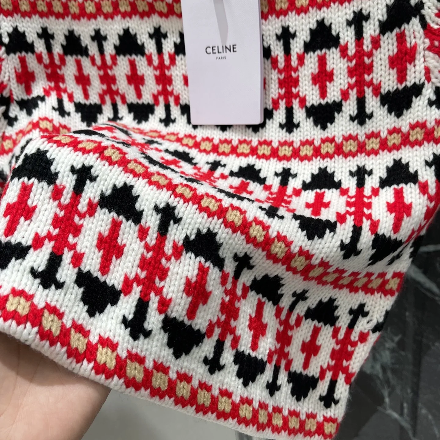 CELINE Sweaters White-Red-Black S-L B30202609061652 - Image 5