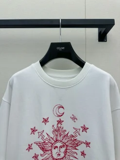 Alternative view of CELINE Sweaters White-Red S-L B45202609060779