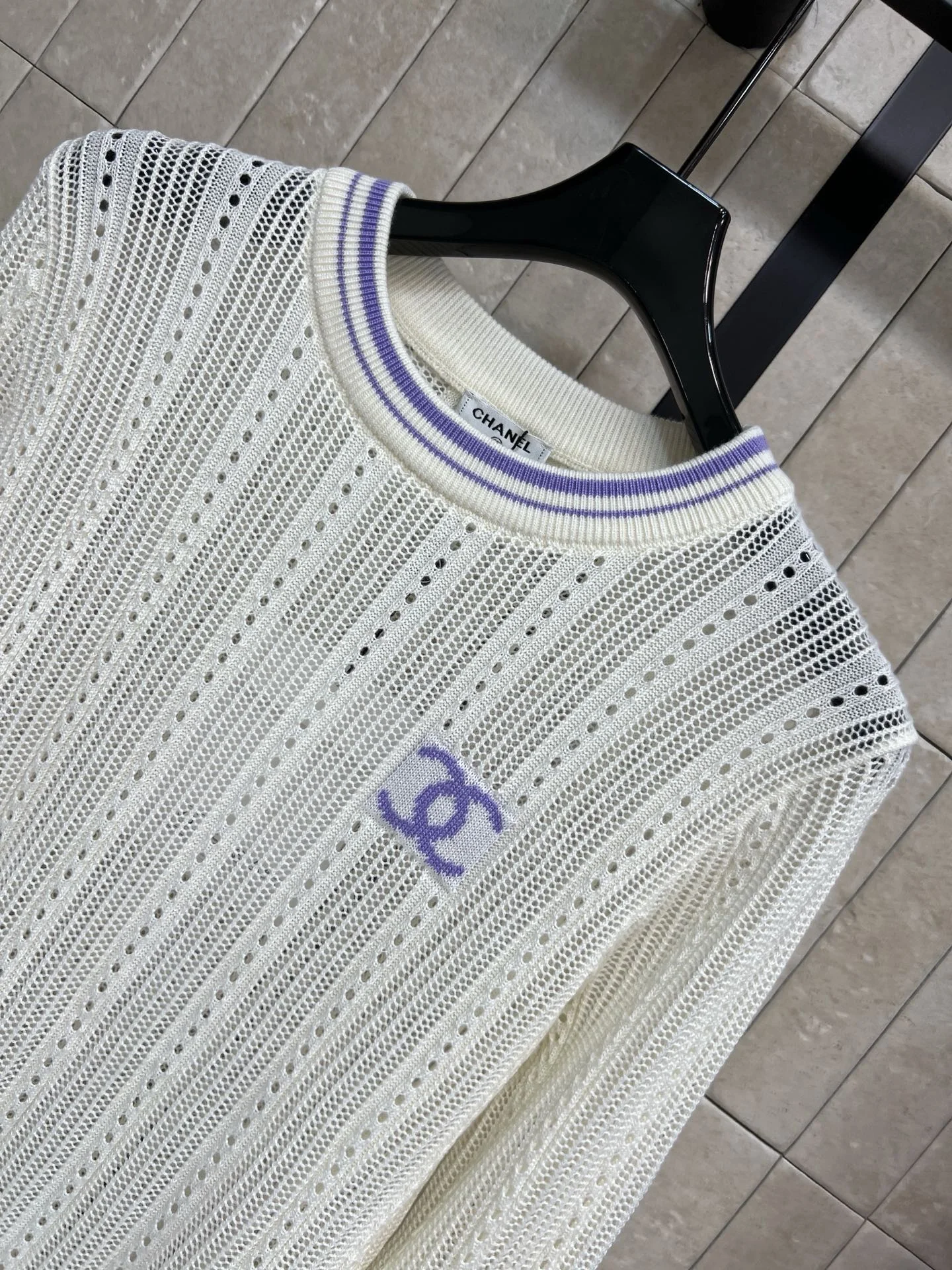 CELINE Sweaters Wool Knit White-Purple S-L A95202609061603 - Image 2