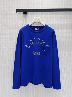 CELINE T-shirts Blue S-L A75202609062553