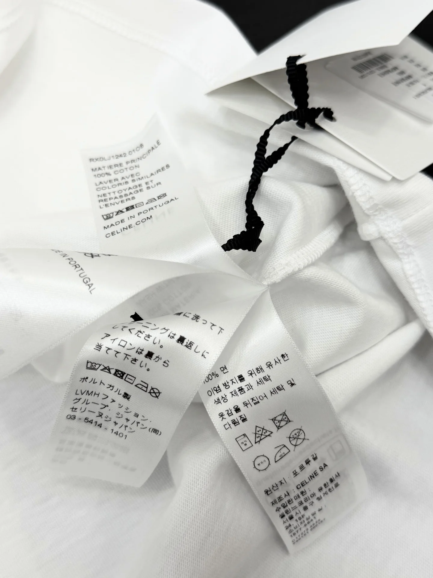 CELINE T-shirts Cotton White-Black S-M-L B15202609063632 - Image 8