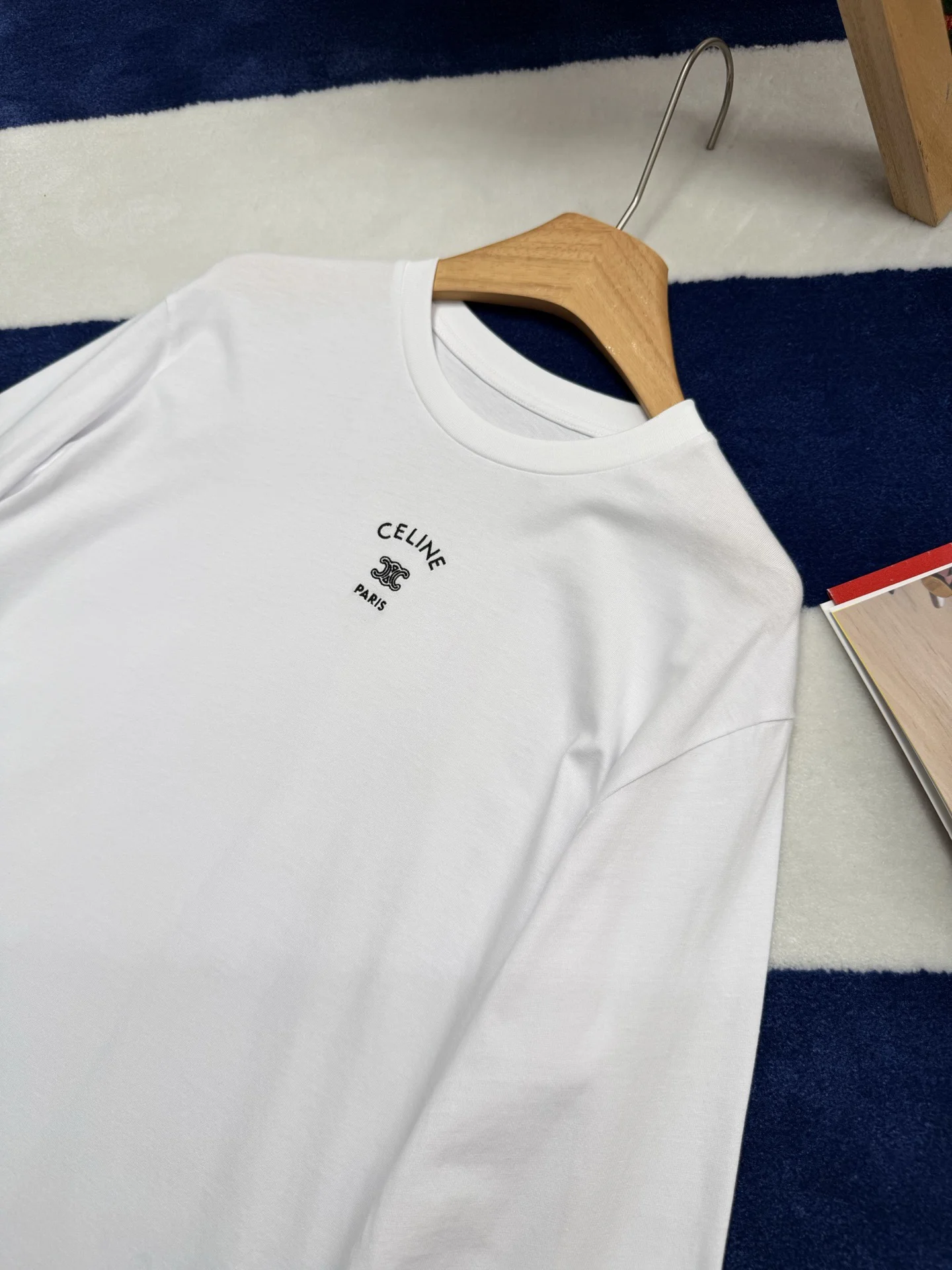 CELINE T-shirts White-Black S-M-L B05202609061012 - Image 8