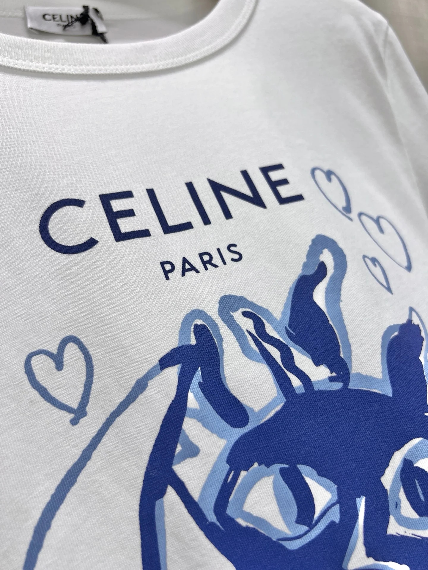 CELINE T-shirts White-Blue S-L A55202609061850 - Image 5