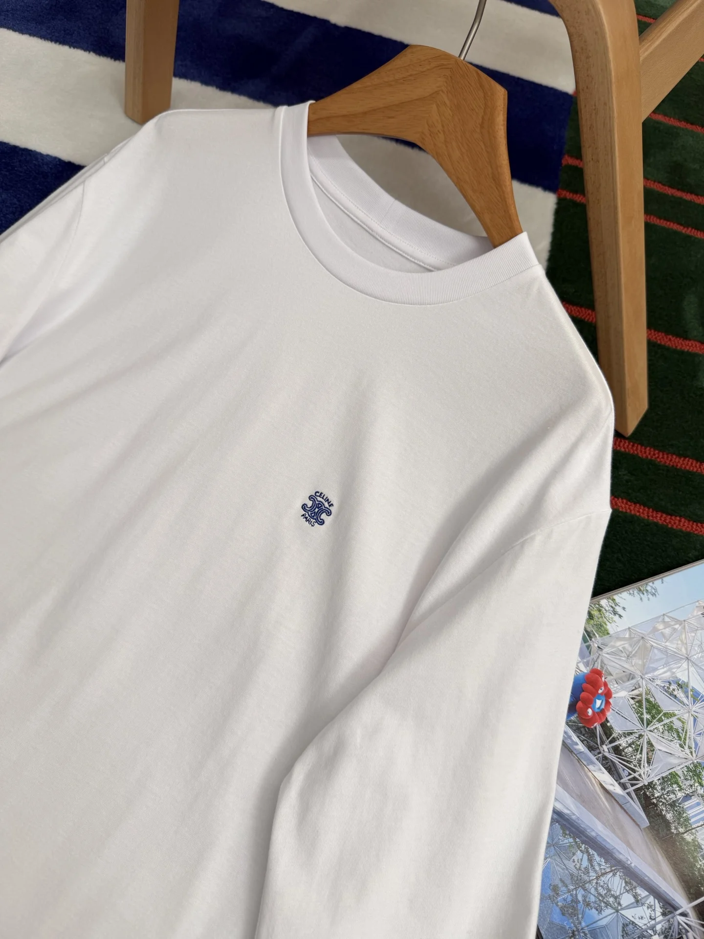 CELINE T-shirts White-Blue S-L B05202609061010 - Image 3