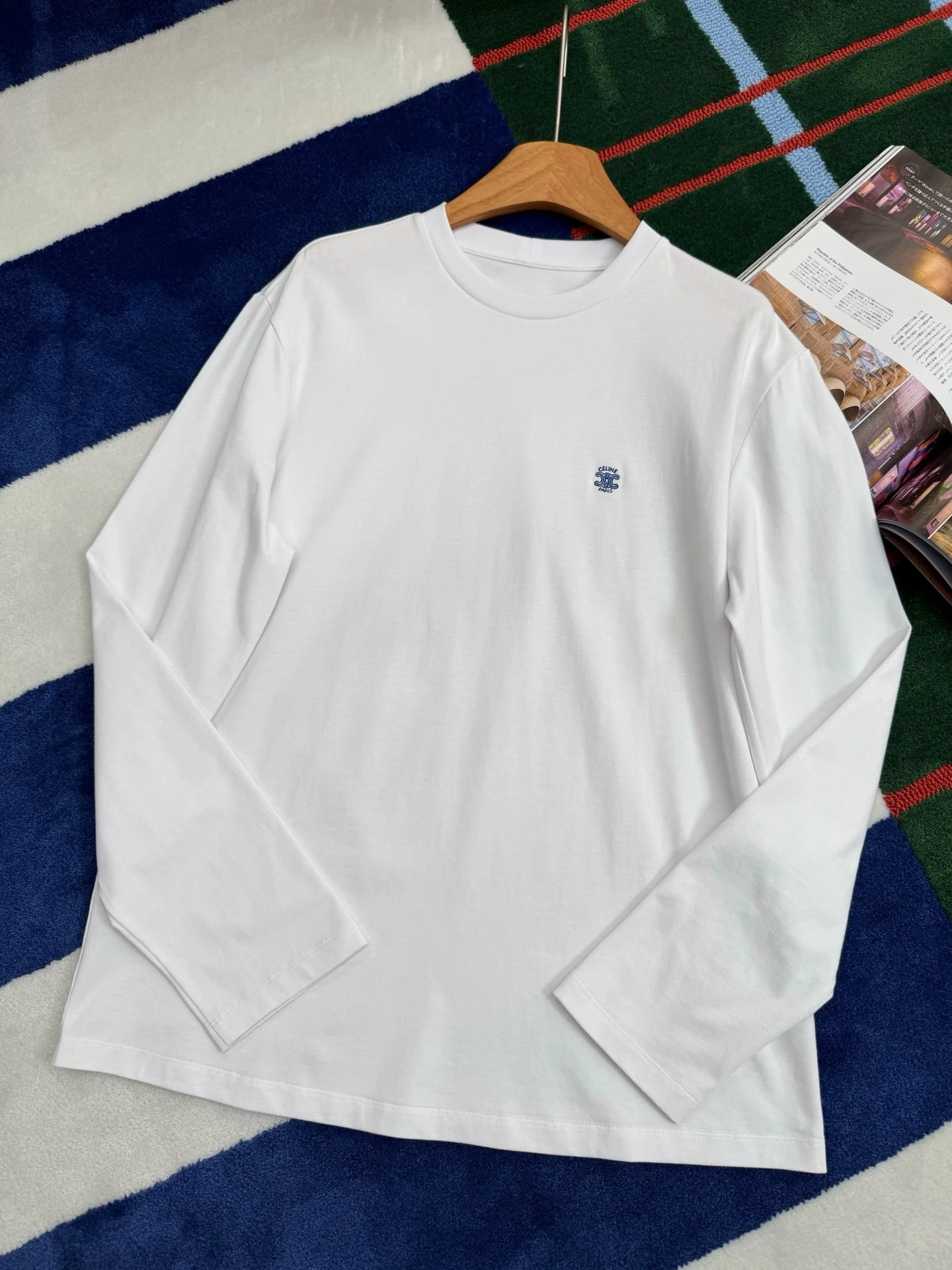 CELINE T-shirts White-Blue S-L B05202609061010 - Image 7