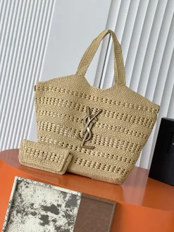 CELINE Totes Bags Raffia Beige-Gold One Size F50202609090437