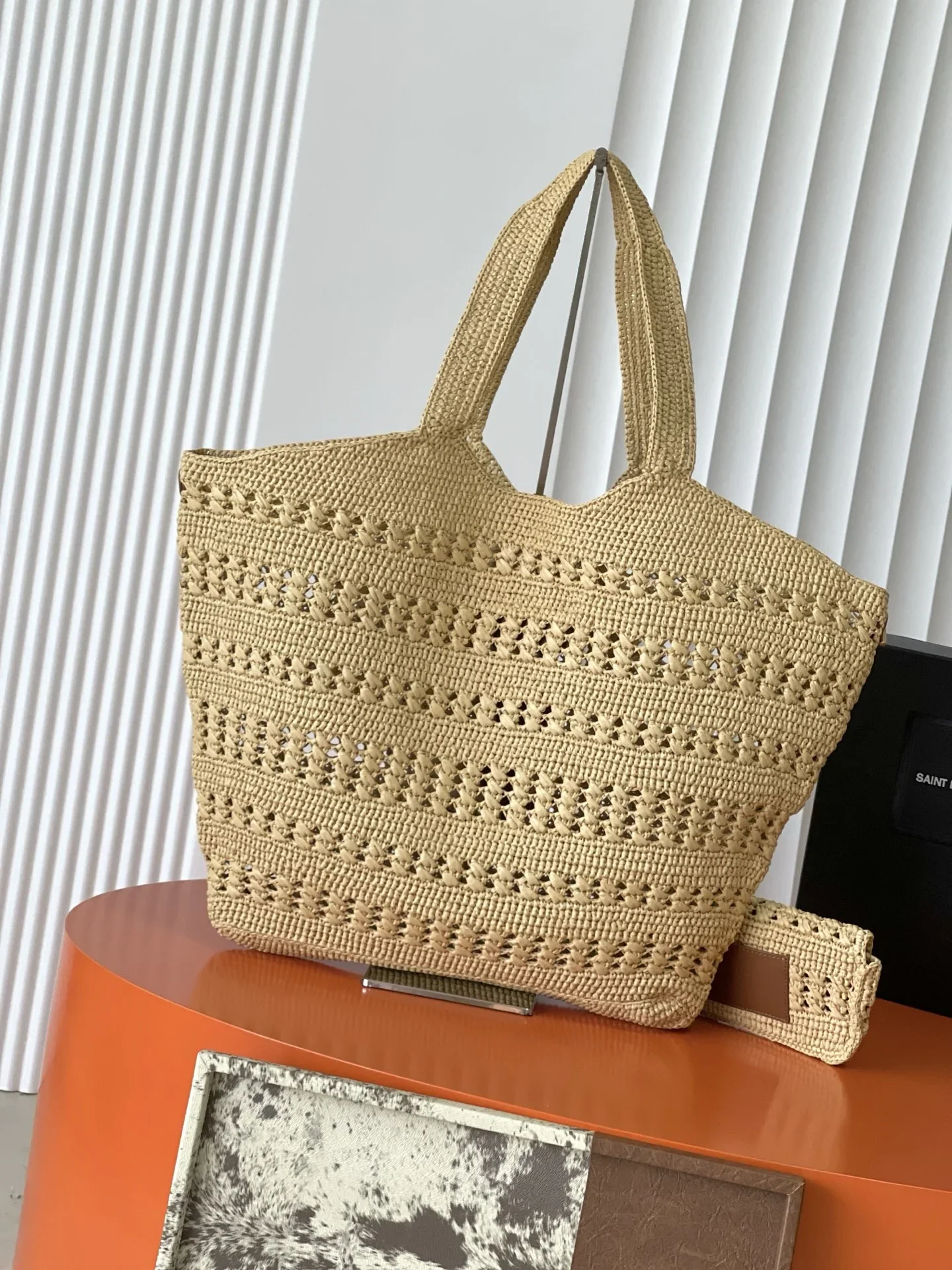 CELINE Totes Bags Raffia Beige-Gold One Size F50202609090437 - Image 4