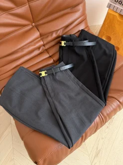 CELINE Trousers Black-Gray S-L B65202609063061