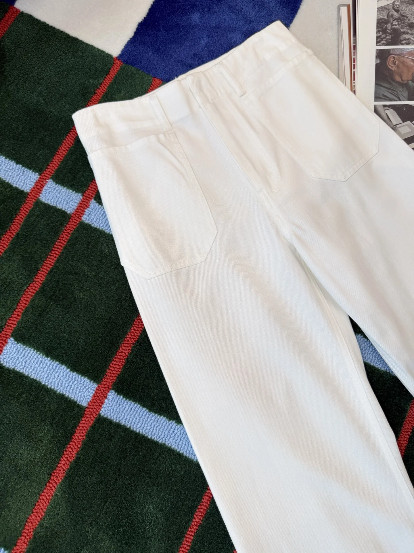 CELINE Trousers Denim White S-M-L C15202609061773 - Image 2