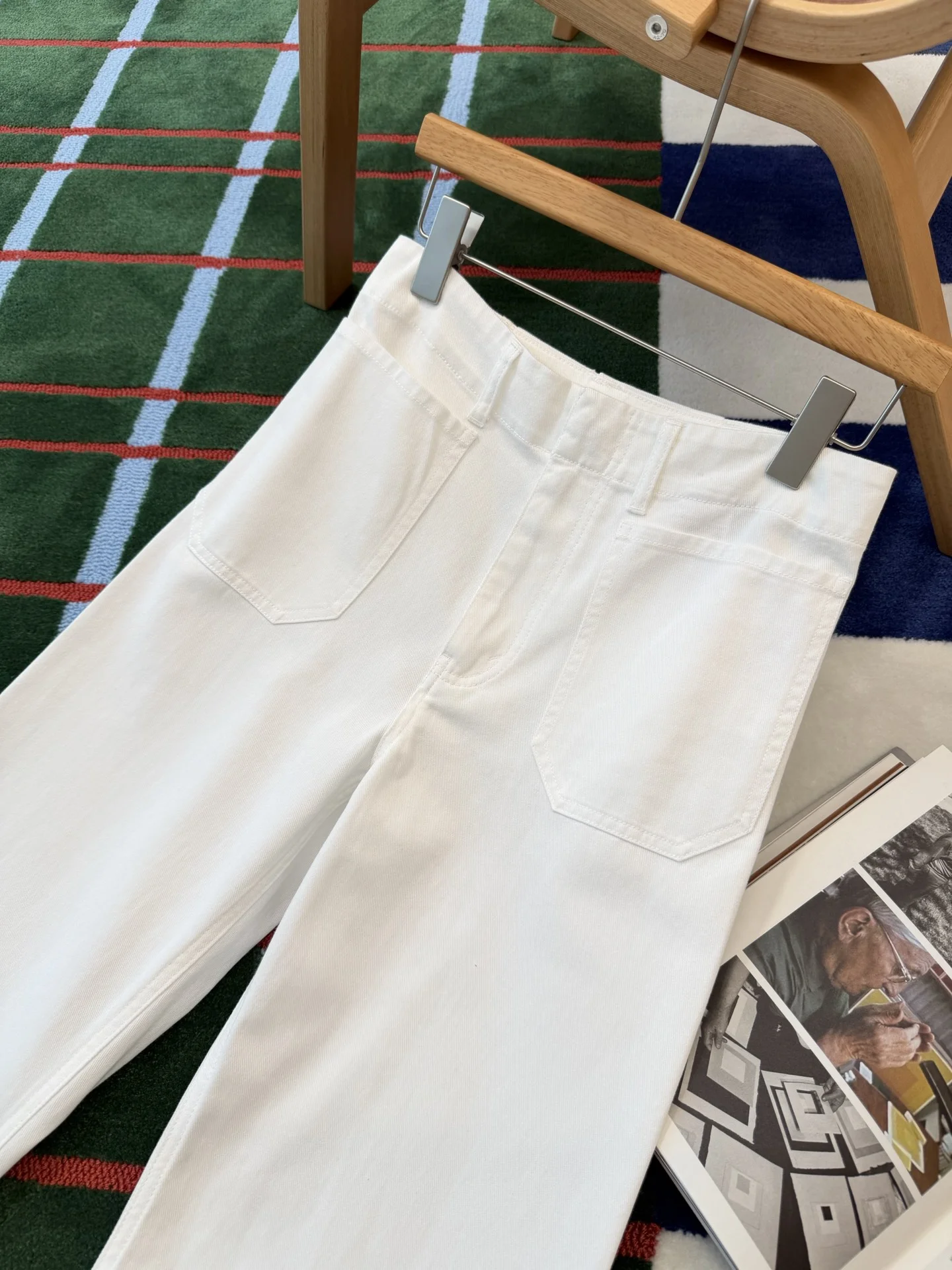 CELINE Trousers Denim White S-M-L C15202609061773 - Image 3
