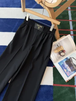 Alternative view of CELINE Trousers Wool Black S-M-L D65202609061014