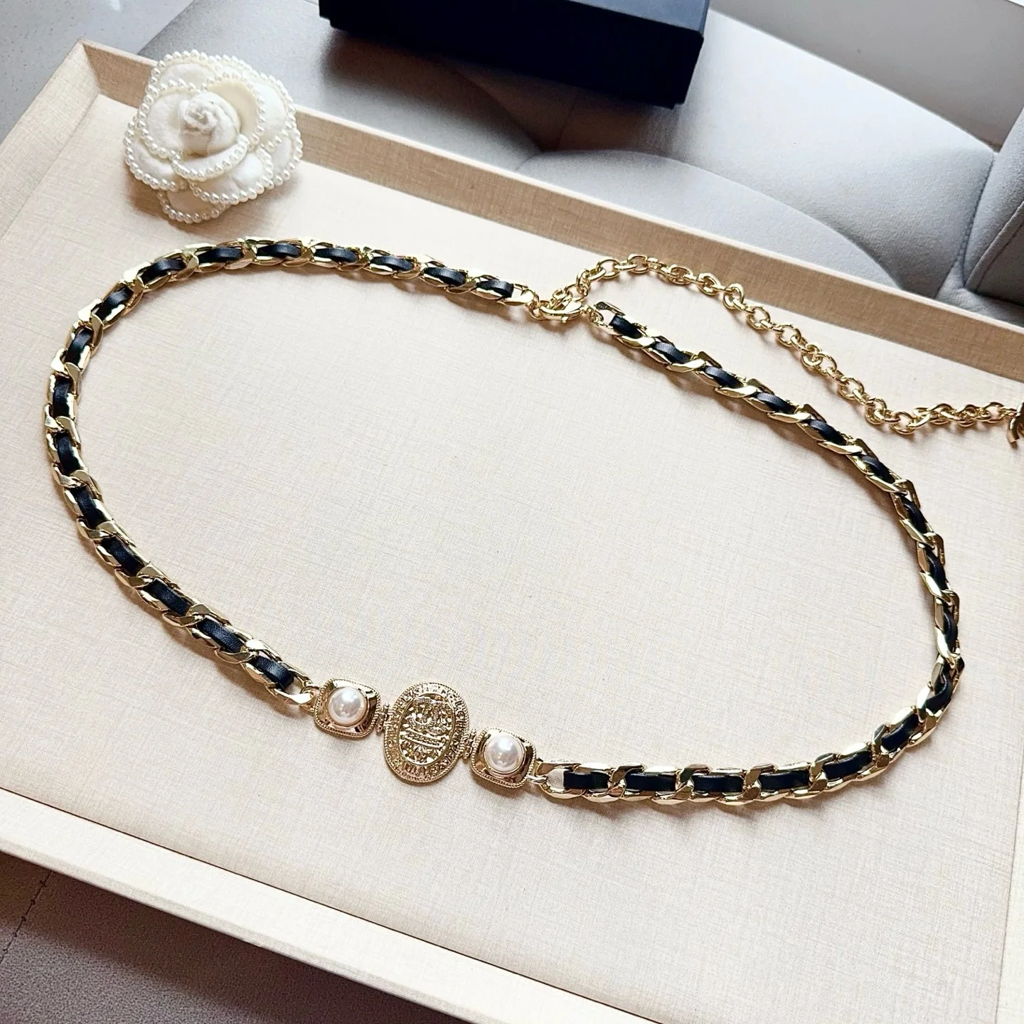 CHANEL Belts Black-Gold A80202609070093