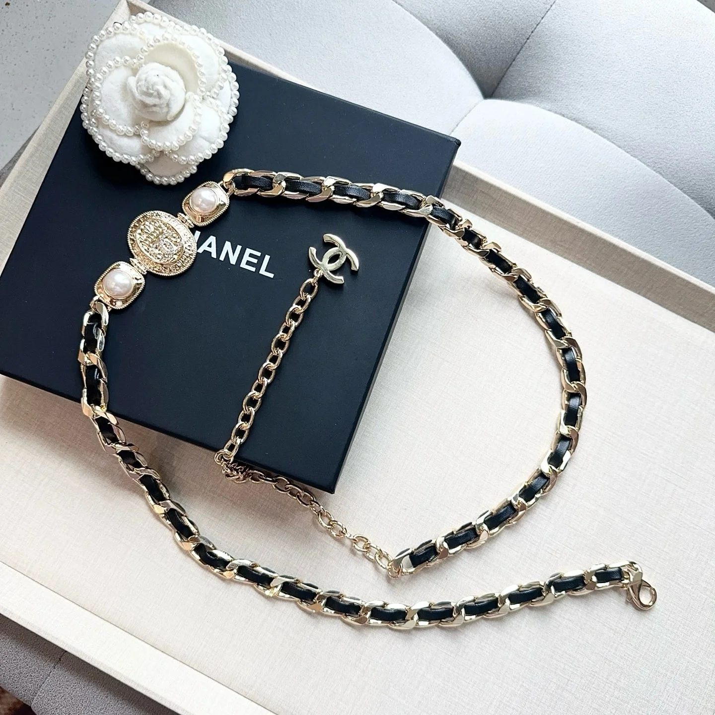 CHANEL Belts Black-Gold A80202609070093 - Image 2