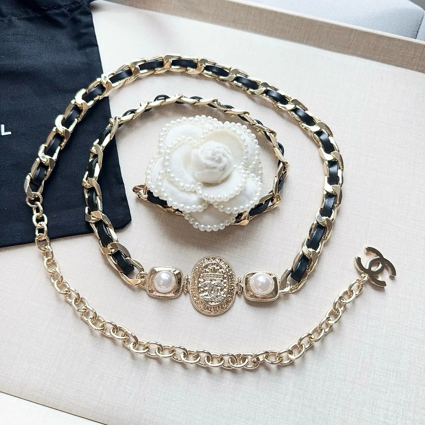 CHANEL Belts Black-Gold A80202609070093 - Image 5