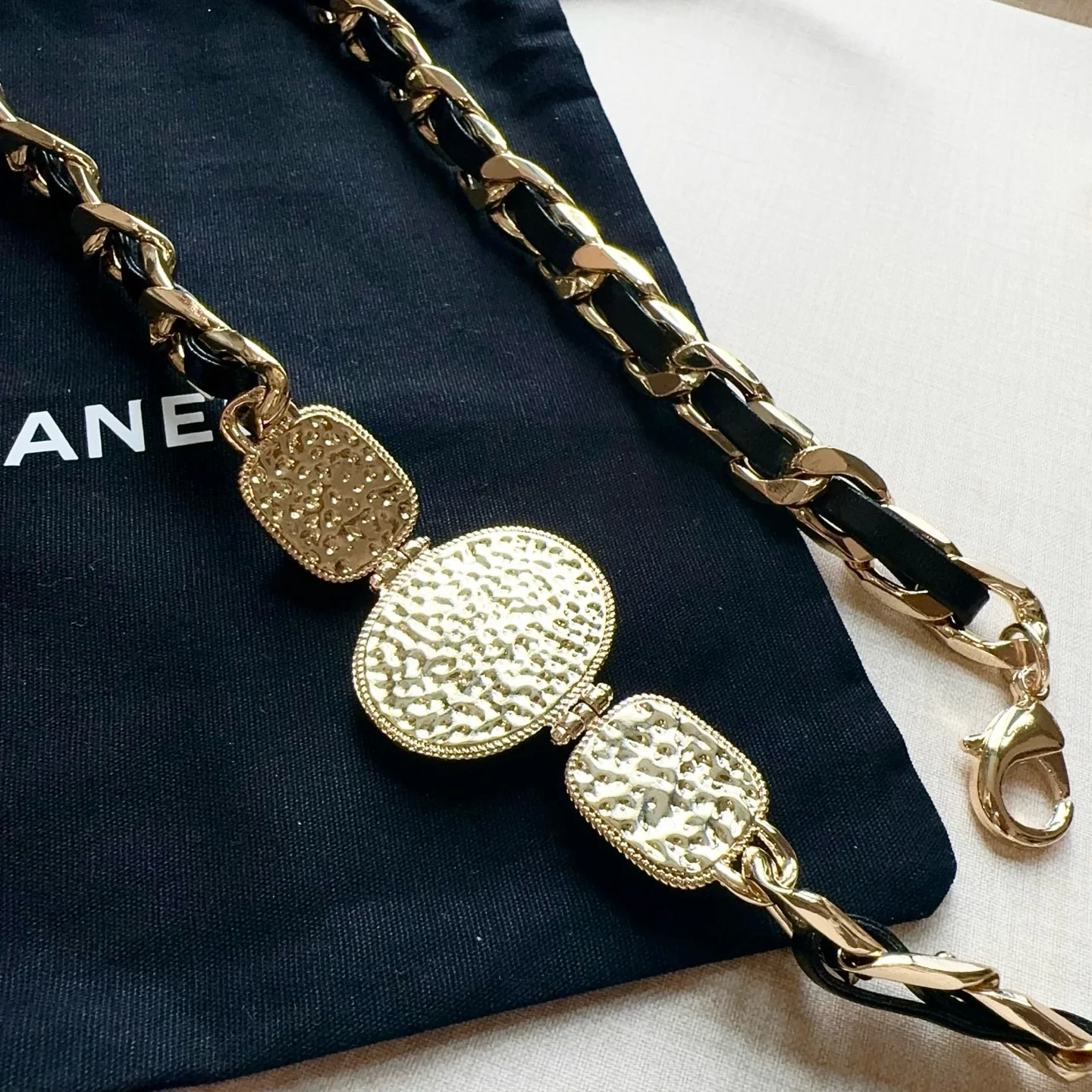 CHANEL Belts Black-Gold A80202609070093 - Image 7