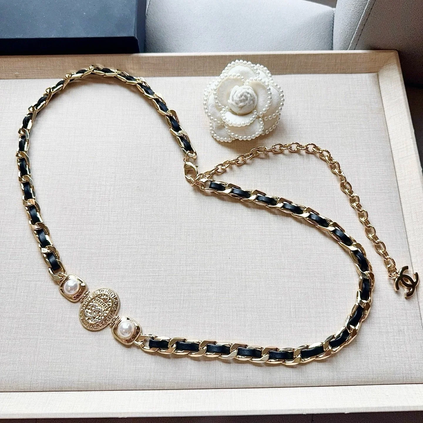 CHANEL Belts Black-Gold A80202609070093 - Image 8