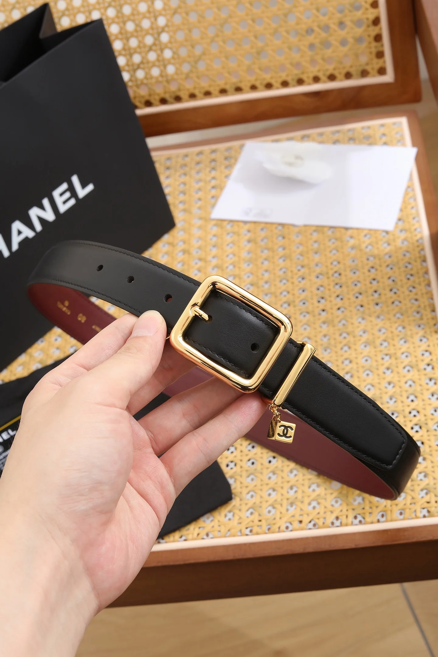 CHANEL Belts Black-Gold A80202609070448 - Image 8